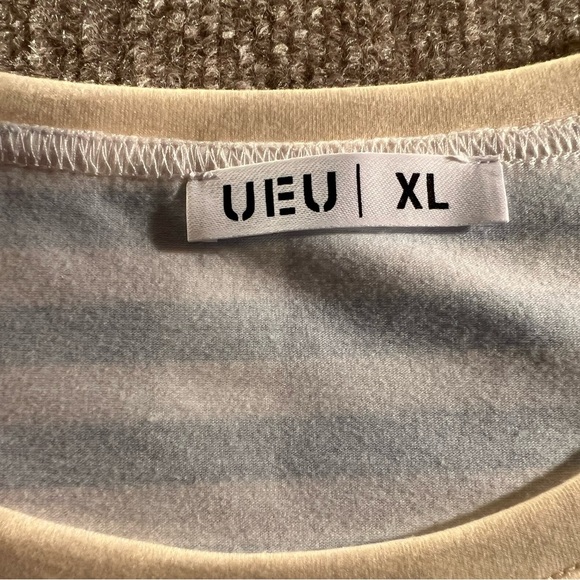 UE Blue and Cream Striped Top - Picture 2 of 2